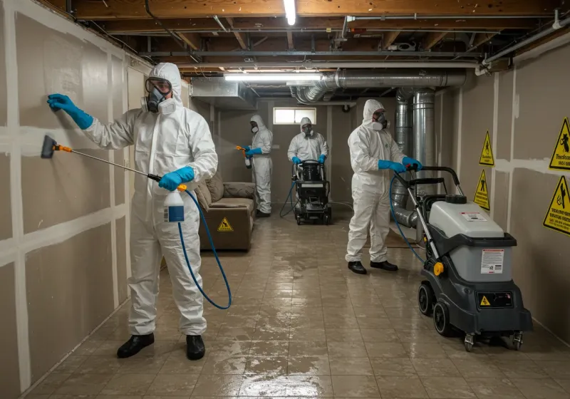 Basement Moisture Removal and Structural Drying process in Richmond, MN